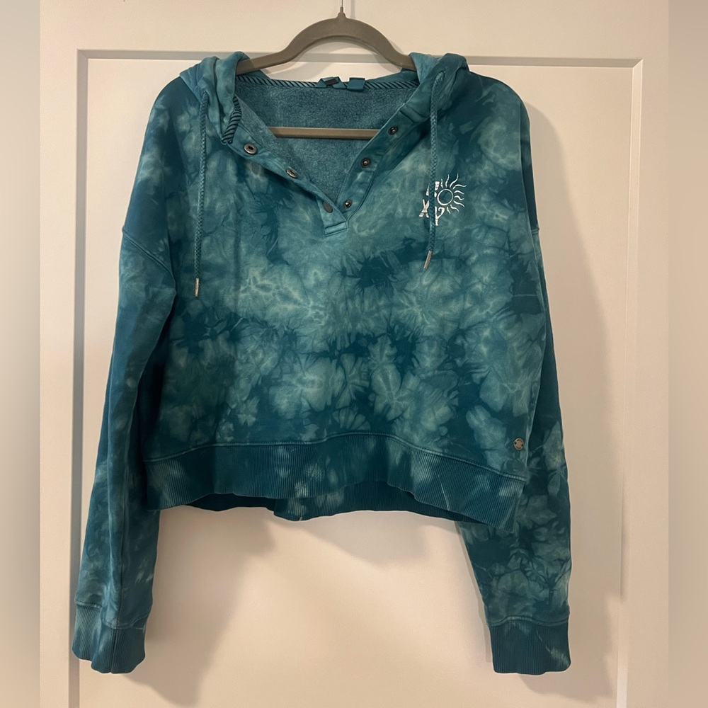 Roxy Blue Tie-Dye Women's Hoodie